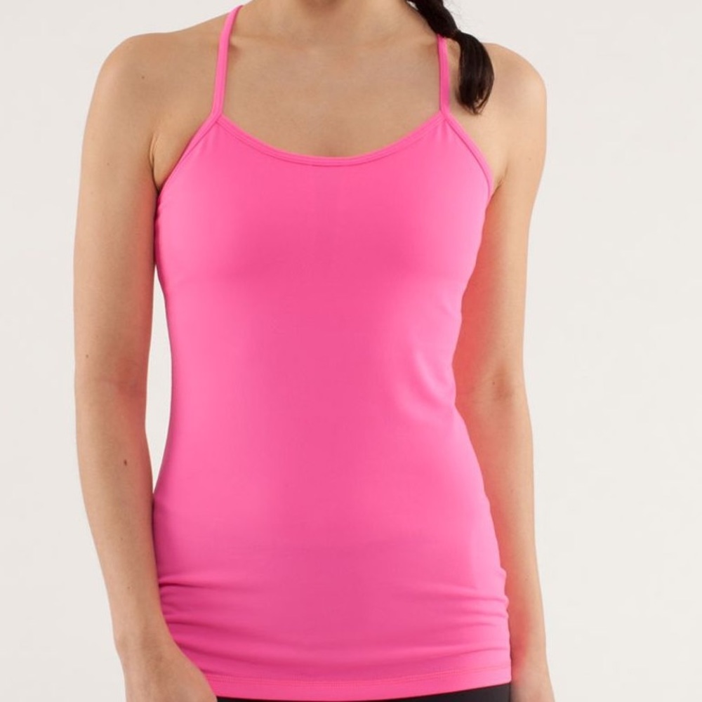 Lululemon Power Y Tank Top Bright Pink